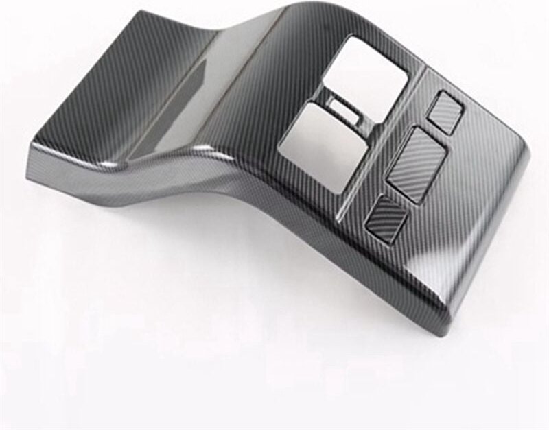 Tlily - Auto Carbon Fiber Rear Air Condition Vent Outlet Frame Anti-Kick Panel Cover Trim für Bz4X 2022 2023