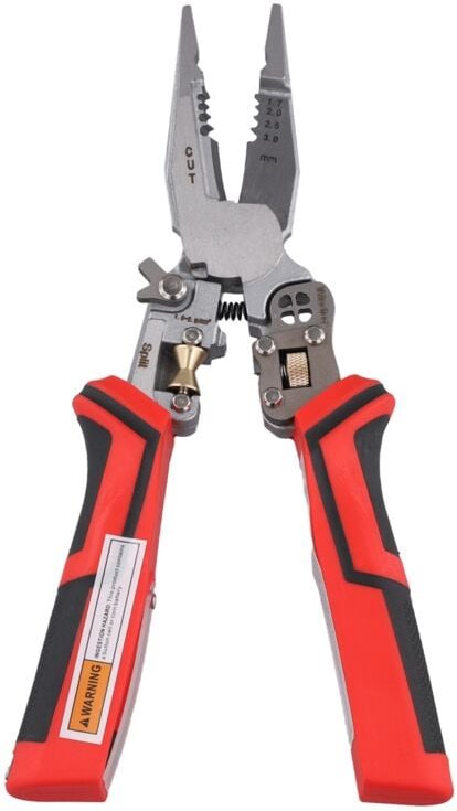 Tlily - 8-in-1 Abisolierzange mit Spannungsprüfer Vielseitige Abisolierzange Strommessung Crimpzange