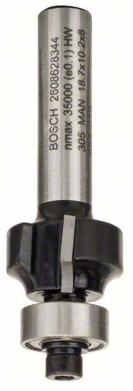 Accessories 2608628344 Abrundfräser Hartmetall Länge 53 mm Schaftdurchmesser 8 mm - Bosch