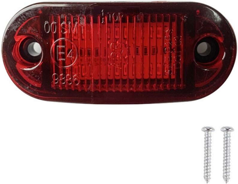 10 STÜCKE 6-LED Anhänger-Begrenzungsleuchten Rot 12-30 V LED-Seitenmarkierungsanzeigen Umrissleuchten Rücklichter für Au...