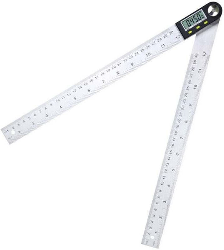 Multifunktionaler Winkelmesser aus Edelstahl, Schutzart IP54, für Holzbearbeitung, Digitalanzeige, 360°-Winkelmesser 200...