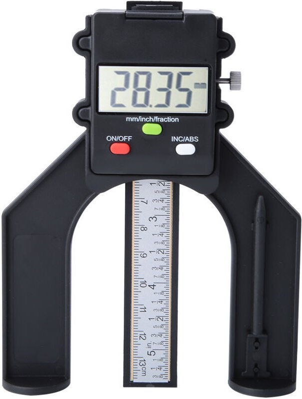 Digitale Tiefenlehre, Tiefenanzeige 0-80 mm, magnetisches LCD-Display, digitale Holzbearbeitungs-Hand