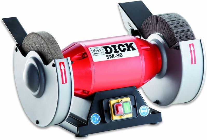 F. DICK Lamellenschleifmaschine SM-90 (Balliger Schliff, Filzpolierscheibe)