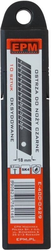 Klingen 18mm 10 Stück Schwarz - E-400-0429