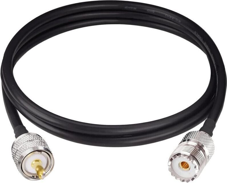 m langes UHF-Koaxialkabel, PL259-Stecker auf SO239-Buchse, verlustarm, RG58-Draht