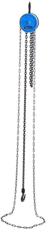 Kettenzug, 500 kg Tragfähigkeit, 2,6 m Hubhöhe, Lasthaken mit Sicherheitsverriegelung, lange Steuerkette, kann auch Last...