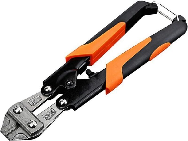 Kompakter Bolzenschneider aus Chrom-Vanadium-Stahl mit verstärkten Gummibacken, 200 mm (8 Zoll)