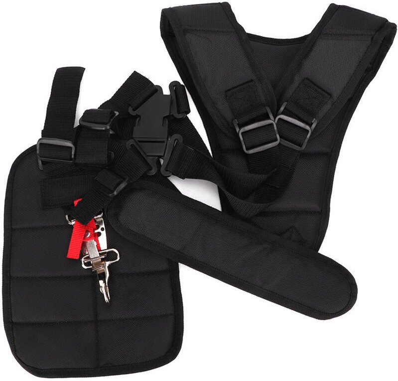 Vtizikl Sangle de harnais, double épaule Ceinture de protection de courroie de harnais Tondeuse pour jardinière Tondeuse...