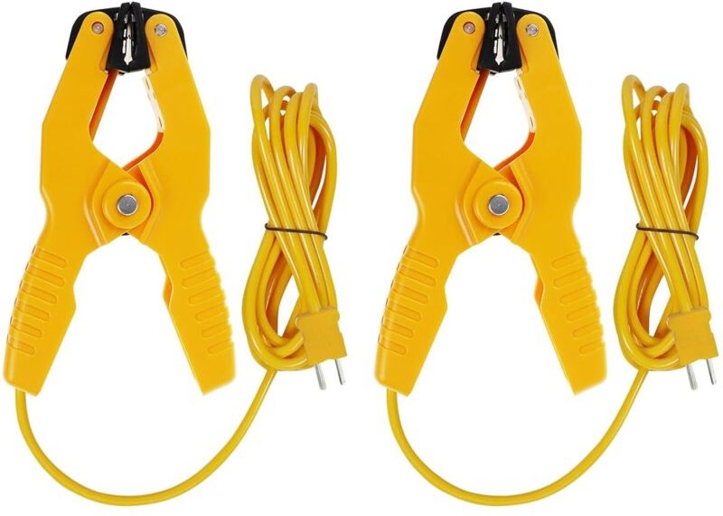 Thermoelement Typ K für Heizungs-, Lüftungs- und Klimatechnik (2 Stück) – Temperaturklemme – Temperaturfühler – Schlauch...