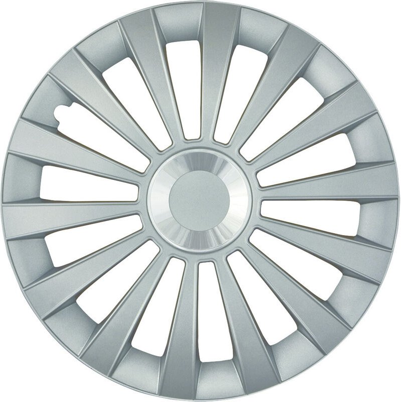 Radzierblenden Meridian 40 cm (16 Zoll) silber 4 Stück - Cartrend