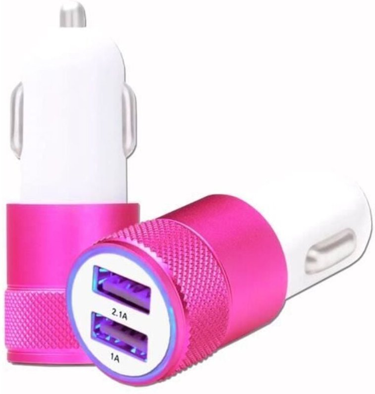 USB Auto-Zigarettenanzünder Rose Doppelte Ultra-Schnell-Ladegerät USB X2 Auto-Ladegerät 12-24V für HOTWAV Cyber8