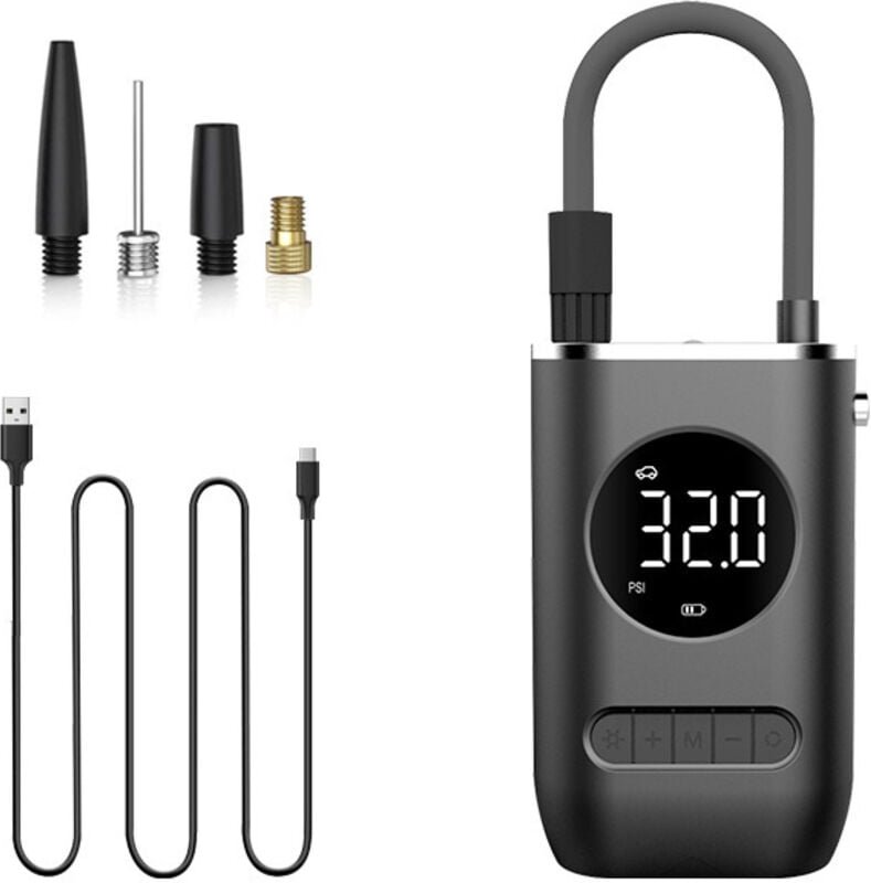 Lntyq - Autoreifenfüller, 150 psi 4-mal schneller tragbarer Luftkompressor, mit digitalem lcd und LED-Licht, 4 Modi, Aut...