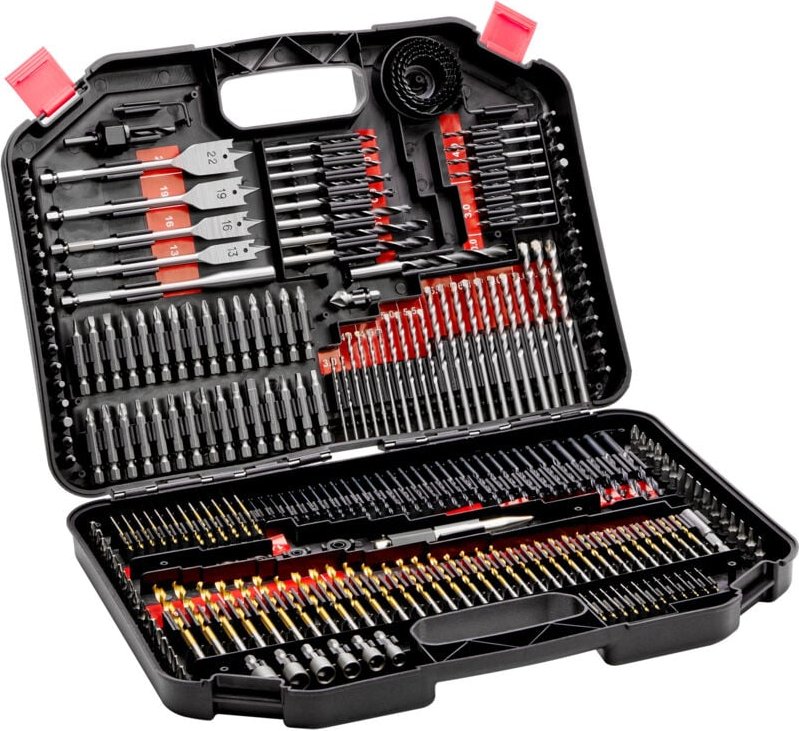 Bohrerset 246-teilig, Bohrer- und Schrauberbit-Set, Schraubendreherbit-Set geeignet zum Bohren und Schrauben in Holz, Me...