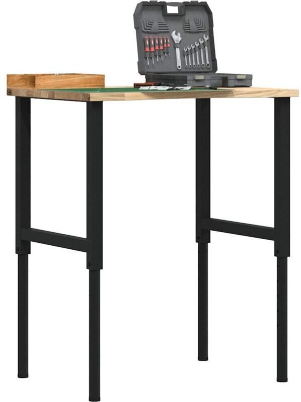 Werkbank 80x60x(71,5-98) cm Massivholz Eiche Vidaxl