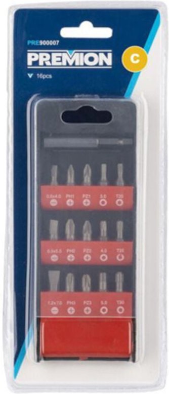 EDM - Satz mit 15 PH-PZ-Torx-Hex-Schraubendreherbits pre90007 premion