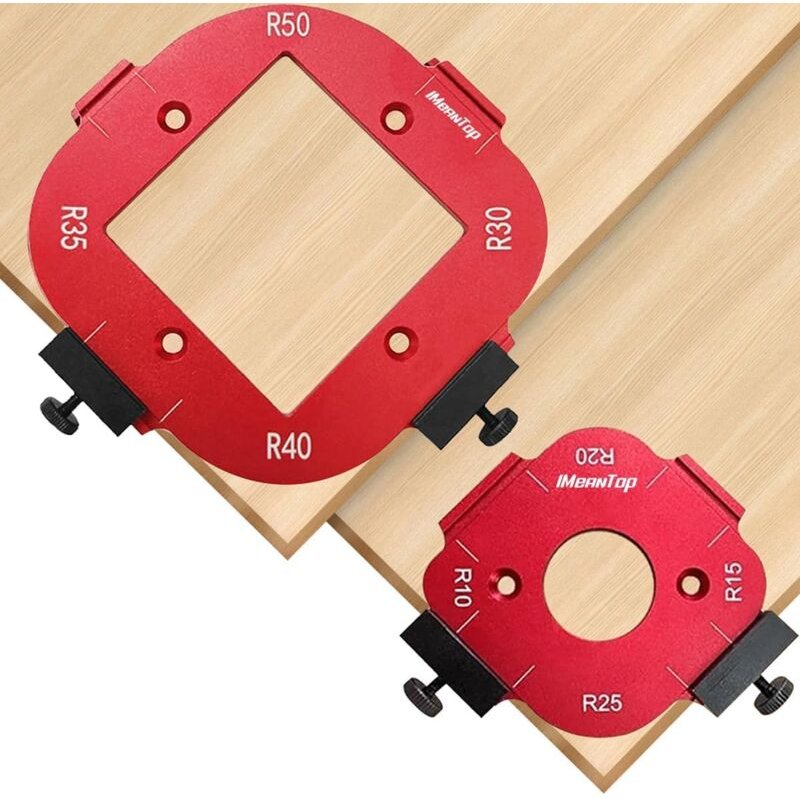 2-teilige Fräsvorrichtung aus Aluminium R10-R50, 8-in-1-Fräsvorrichtung für Holz, Hilfswerkzeug zum Bogenschneiden, Fräs...