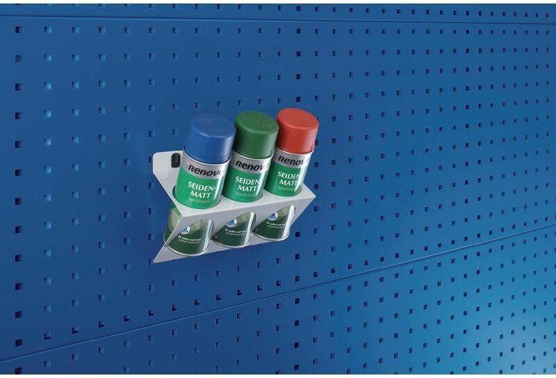 Dosenhalter 3-f.B.225mm D.max.68mm f.Lochplatten Bott