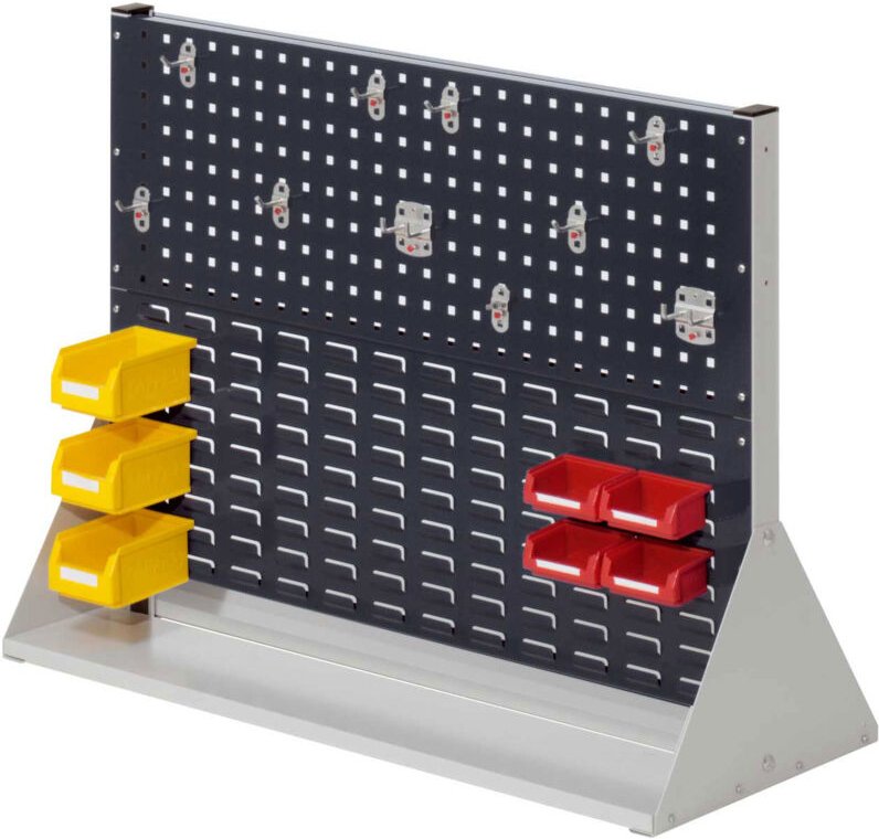 Kappes ®RasterPlan Stellwände doppelseitig Größe 2 - 2x Lochplatten 2x Schlitzplatten 1x Zubehörsortiment 17-teilig Anth...