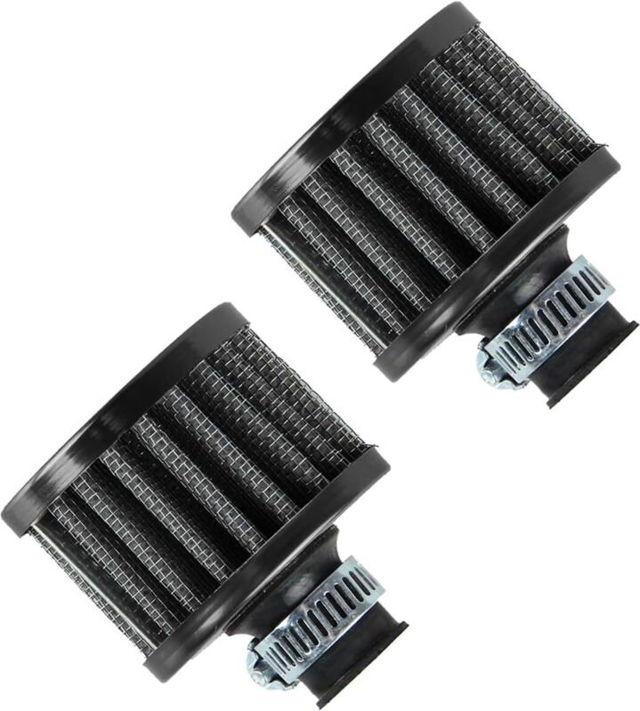 Stück 12-mm-Luftfilter, Auto-Luftansaugfilter, Turbo-Entlüftungsfilter, Kaltluftansaugfilter für Motorrad-Luftansaugfilt...