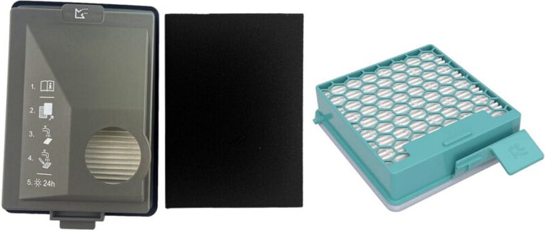 Trade-Shop 2in1 Filter-Set (Feinstaub-Filter + HEPA-Filter) kompatibel mit Miele Boost CX1 Staubsauger ersetzt CX-FSF, 1...