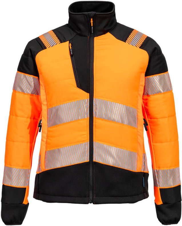 Hybrid-Baffle-Jacke Hv Für Damen Pw3 – Größe XL – Orange/Schwarz – Portwest
