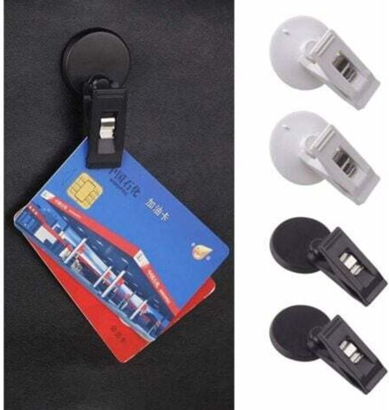 Paar Auto-Saugnapf-Clips, Saugnäpfe, Windschutzscheiben-Tickethalter, Saugnapfhaken für Sonnenblende, Vorhang, Kleidung