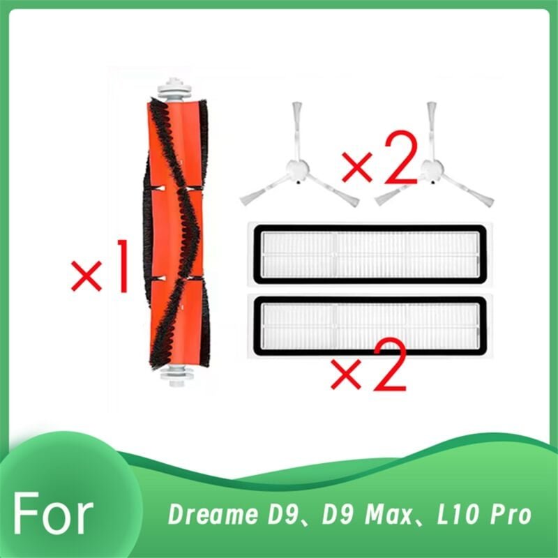 5 Stück für D9, D9 Max, L10 Pro Roboter-Staubsauger, Rollen-Seitenbürste, HEPA-Filter, Ultra-Zubehör