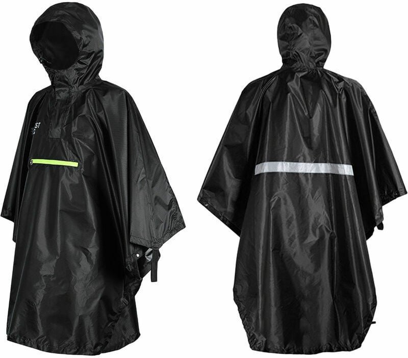 Regenmantel für Herren und Damen, wasserdichte Regenbekleidung mit Reflektor, Regenponcho mit reflektierenden Streifen, ...