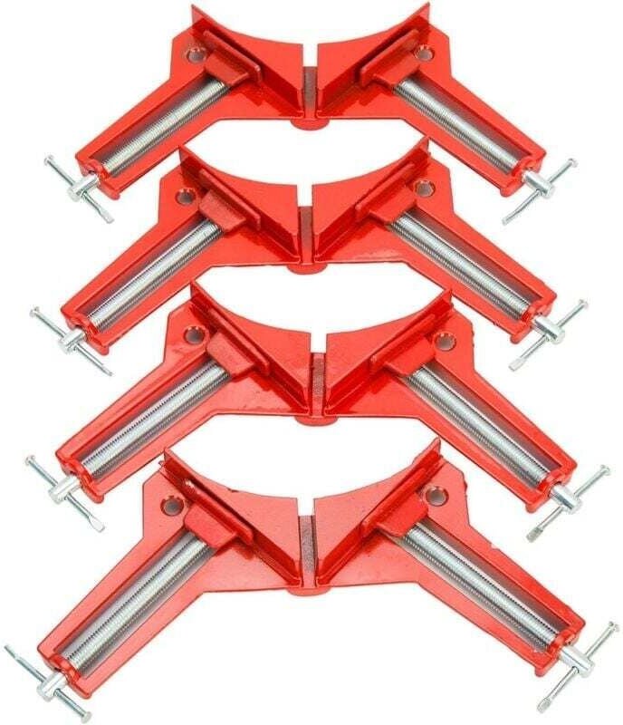 4 Stück 90-Grad-Winkelklemme, Holzbearbeitung, DIY-Handwerkzeuge, HSM-Eckklemmen, 75 mm - Ymyny