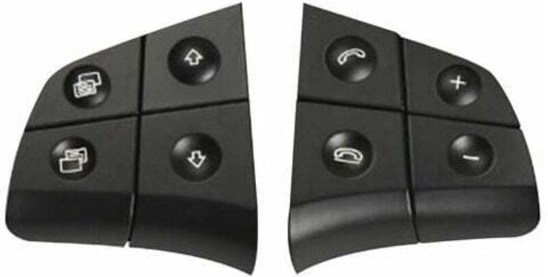 Ersatz-Lenkrad-Bedientasten für Mercedes Benz W164 W245 W251 Ml Gl Br Klasse, Schwarz, 4 Tasten