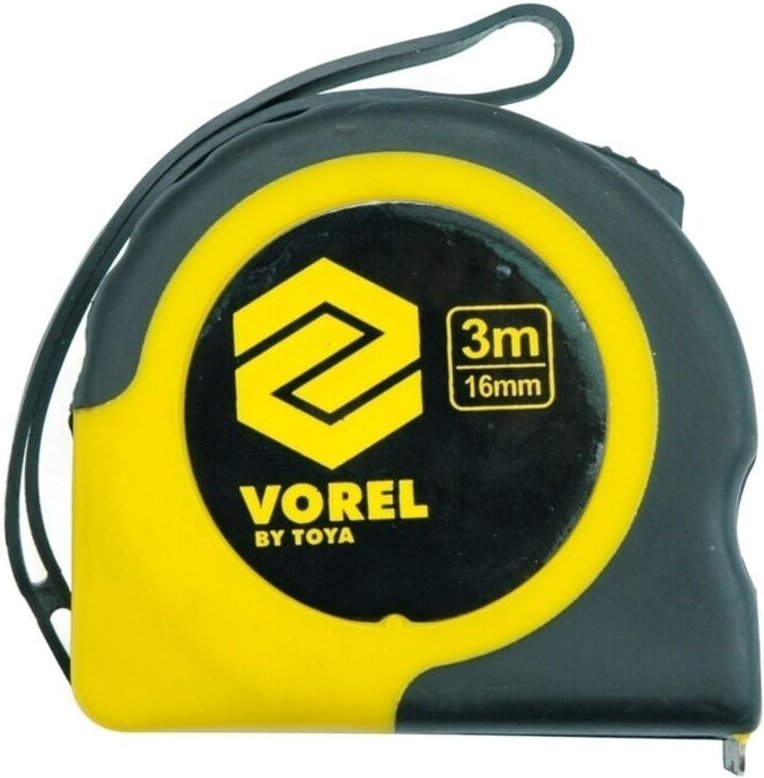 Gelb-schwarzes Maßband 7,5 m x 25 mm 10109 VOREL