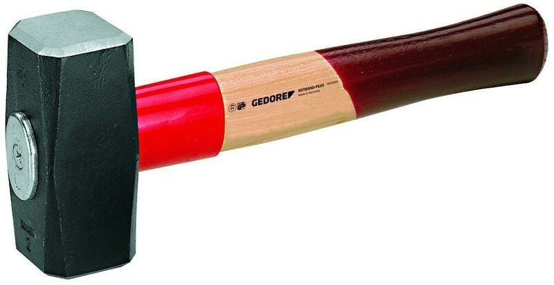 620 H-1500 Fäustel rotband-plus mit Hickorystiel, 1500 g