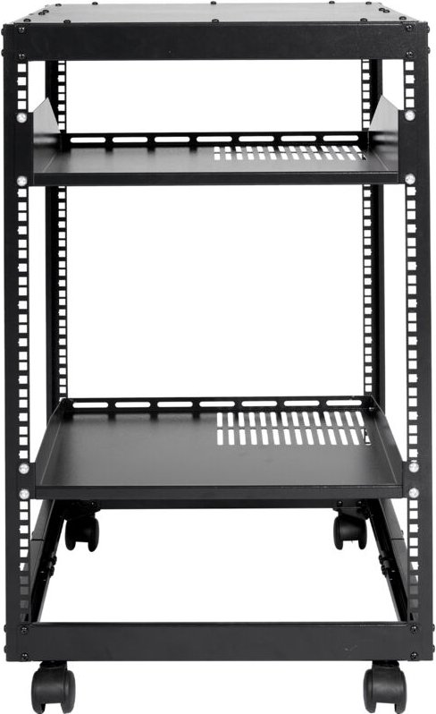 Mophorn 15U-Server-Rack mit offenem Rahmen, 15'' - 40'' verstellbare Tiefe, freistehend/Wandmontage, 4 Pfosten mit Rolle...