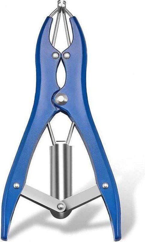 Ballonaufblaszange, blaues Pailletten-Füllwerkzeug, Edelstahl, zum Herstellen von Ballonmündungen (1 Stück)