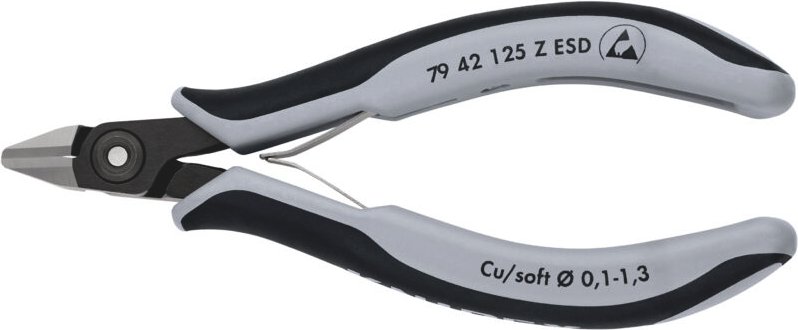 79 42 125 z esd Präzisions-Elektronik-Seitenschneider esd mit Mehrkomponenten-Hüllen brüniert 125 mm