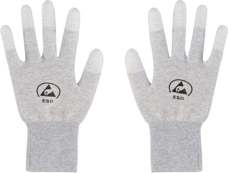 TC-12539848 esd Handschuhe Hellgrau Kleider-Größe: l 1 Paar - Tru Components