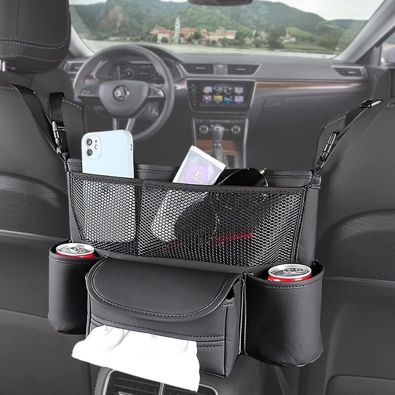 Auto-Organizer für die Vordersitze, Aufbewahrungstasche fürs Auto, Handtaschenhalter für Autositze, Autositz-Organizer, ...