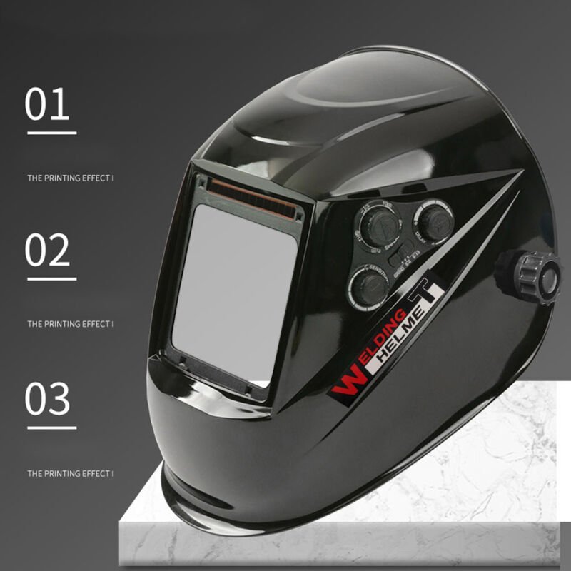 Solaraufladbare und selbstverdunkelnde Schweißermaske, weites Sichtfeld, naturgetreue Farben, beständig gegen hohe Tempe...