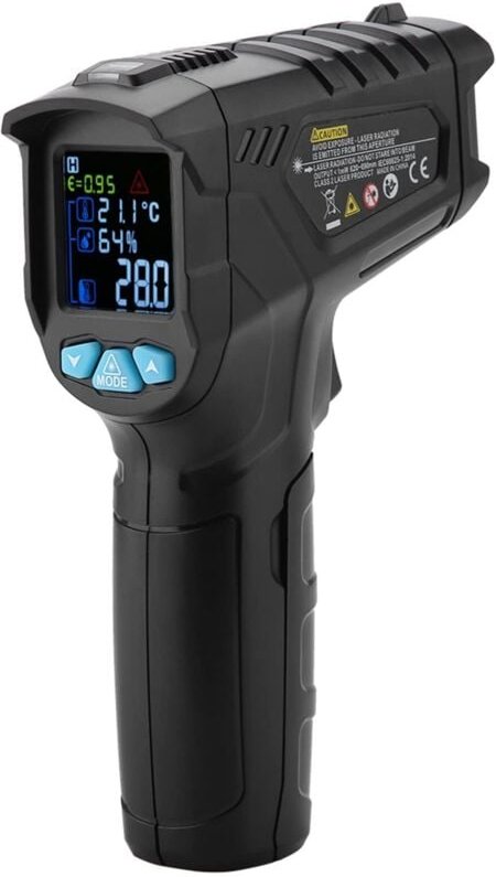 Infrarot-Thermometer IR01D, berührungsloses digitales Laser-Infrarot-Thermometer mit LCD-Bildschirm und Temperaturanzeig...