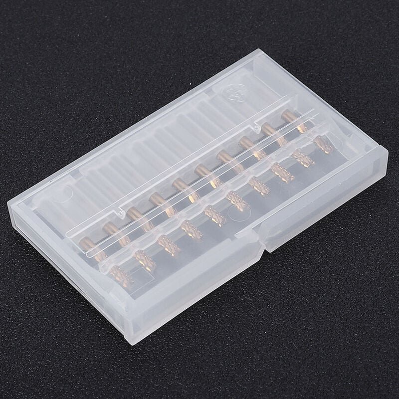 Ahlsen - 10 Stück 3,175 mm Hartmetall-Schaftfräser 1/8 Zoll Schaft mit Titanbeschichtung, CNC-Leiterplattengravur