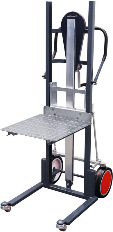 VARIOfit Materialheber inkl. Gabelzinken und Ladeplattform mit Vollgummibereifung Anthrazitgrau