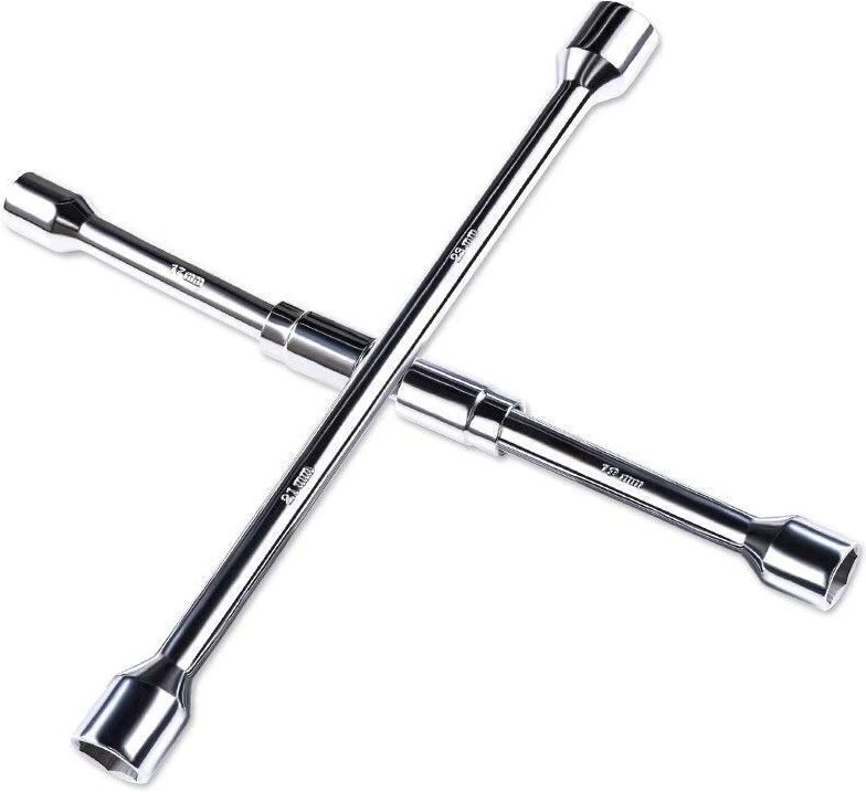 4-Wege-Radschlüssel, klappbarer Kreuzradschlüssel, verchromter Kohlenstoffstahl in verschiedenen Größen