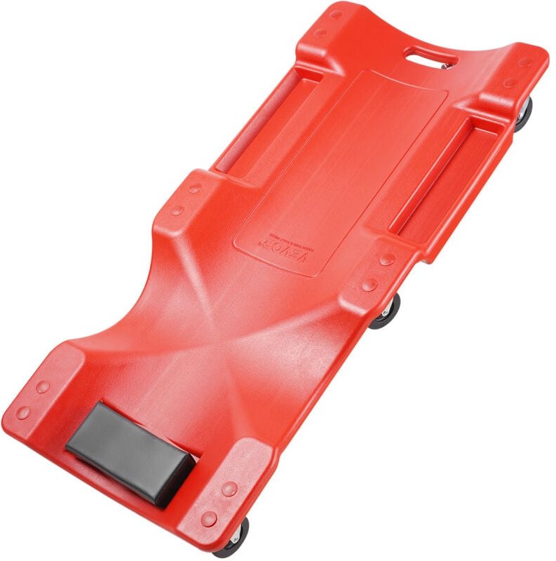 VEVOR Werkstatt Rollbrett Montagerollbrett Werkstatthocker Montageliege 1 m lang, rollender Mechanikerrollstuhl mit 6 Un...