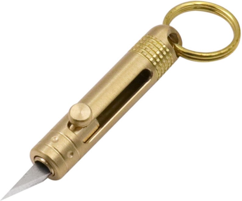 Mini-Messingschneider, Selbstverteidigungs-Schlüsselanhänger, hochwertiges, aufschraubbares Outdoor-Messer, tragbares Ku...