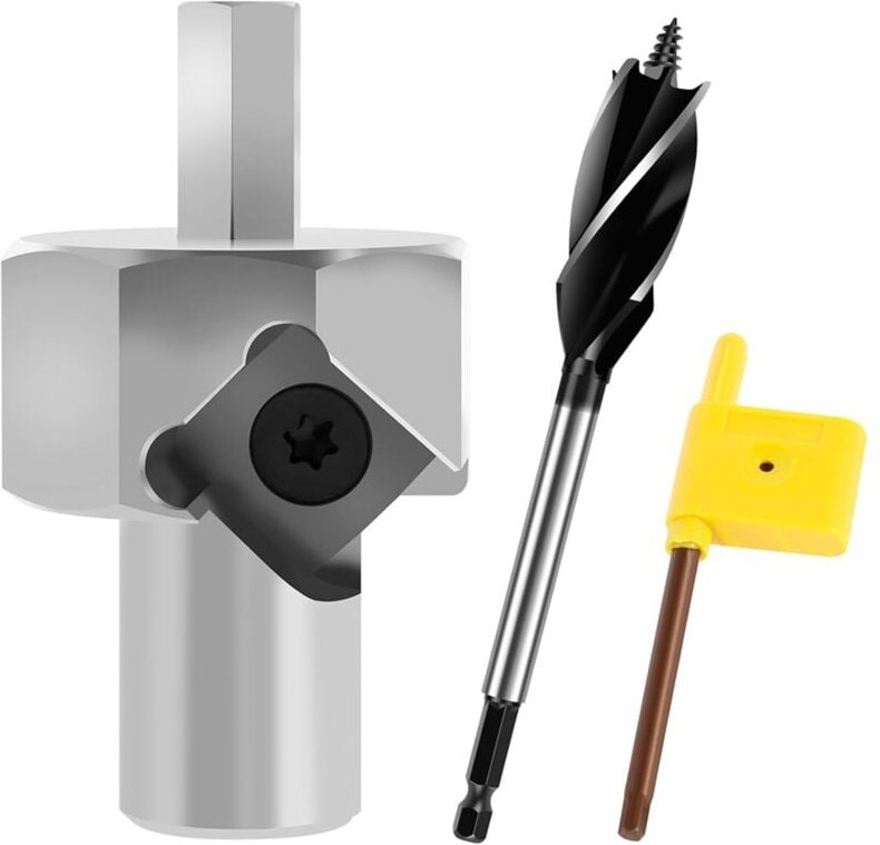 Holzbearbeitungs-20-mm-Bank-Hundeloch-Fasenreibahle, Entgratungsbohrer, für Standard-Bohrmaschinen