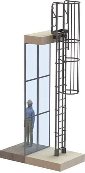 Ortsfeste Steigleitern - Steighöhe 3,71 bis 4,60m - CRINO2F-SF-IN316-4