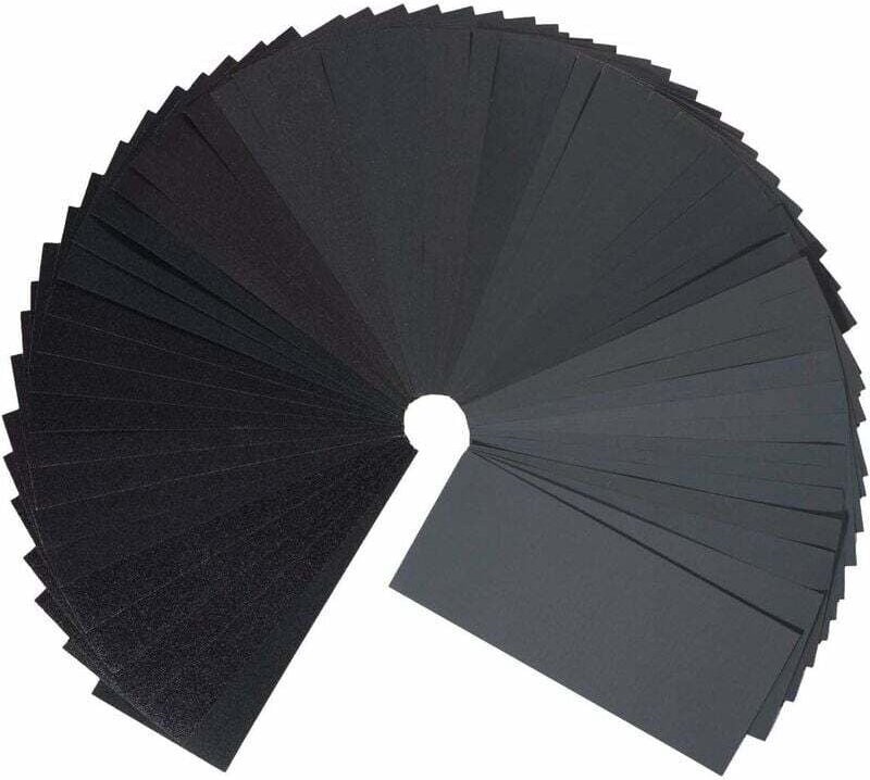 45er-Pack Schleifpapier, Nass-Trocken-Schleifpapier 80 120 150 180 240 320 400 600 800 1000 1200 1500 2000 2500 3000, 3 ...