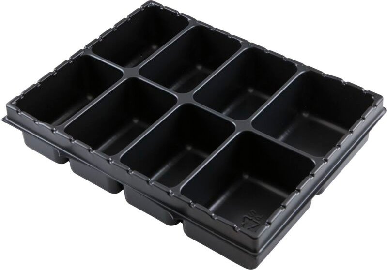 Tiefzieheinsatz Einlage für Sortimentskoffer i-Boxx aus Harkunststoff 8-fächer