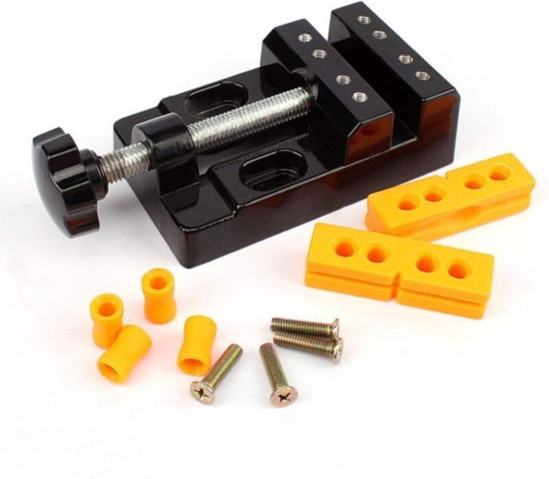 Universal-Schraubstock für Mini-Werkbänke, DIY-Werkzeuge, Tischschraubstock aus Aluminiumlegierung, Öffnungspressbacken,...