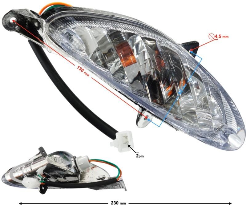 Blinker vorne links für Roller 21 2